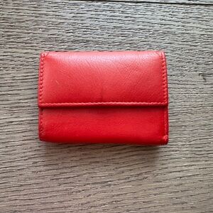 NWOT Vera Pelle Red Leather Wallet